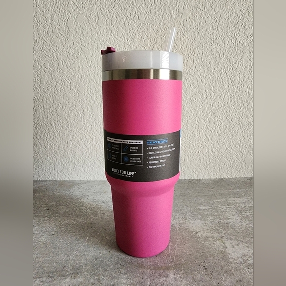 Stanley Adventure The Quencher Travel Azalea Pink Tumbler 30oz NEW - Picture 3 of 8